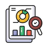 Check this carefully crafted icon of business report, analytical report vector