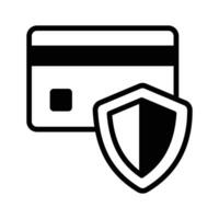 crédito tarjeta financiero seguridad con proteger, en línea pago con seguridad concepto vector