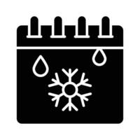 Snowflake on calendar, modern icon of winter calendar vector