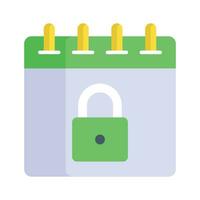 Check this carefully crafted icon of security calendar vector