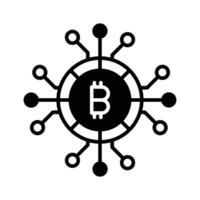 Cryptocurrency coin vector design, bitcoin icon in modern style