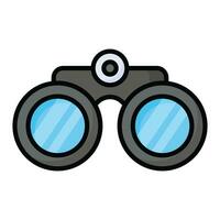 An optical instrument with a lens for each eye, used for viewing distant objects, binoculars vector design in trendy style