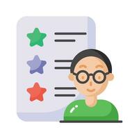 An icon of employee feedback in modern style, employee performance vector design