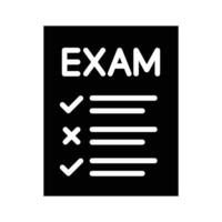 Exam sheet vector design isolated on white background