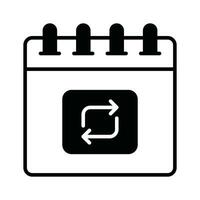 Icon of update in modern style, refresh calendar vector design