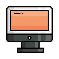 Lcd, monitor vector icon isolated on white background