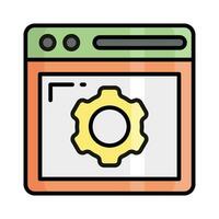 web maintenance vector icon isolated on white background