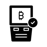 Bitcoin atm machine vector design ready for premium download