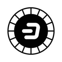 Well designed icon of Dash coin, cryptocurrency coin vector design