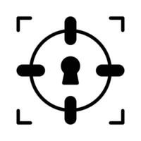 Check this carefully crafted vector of target security in trendy style, security icon design