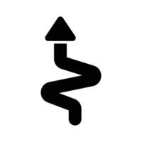 Zigzag or curved arrow vector design