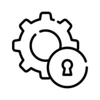 Setting security icon, editable vector, ready to use vector