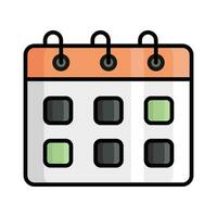 calendar vector icon isolated on white background