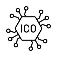 bitcoin ico vector diseño aislado en blanco antecedentes