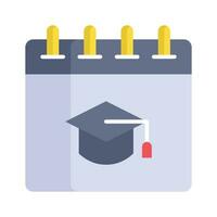 Simple Graduation Date icon. The icon can be used for websites, print material and presentation vector