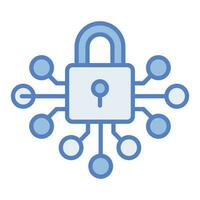 Cyber security icon, vector illustration keyhole icon. Encryption documents