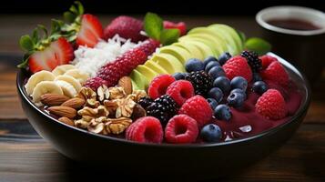 Acai bowl colorful fruity nutritious photo