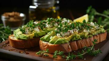 Avocado toast simple delicious and rich in healthy fats photo