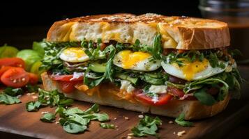 Breakfast sandwich healthy protein-packed photo