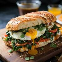 Breakfast sandwich healthy protein-packed photo