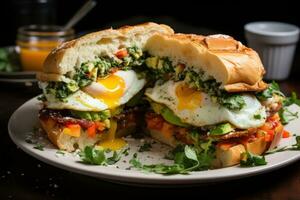 Breakfast sandwich healthy protein-packed photo