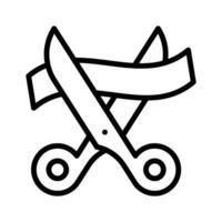 Scissors cutting a paper showing concept icon of paper cutter vector