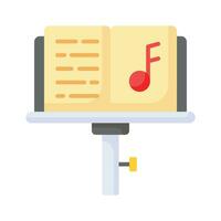 Grab this carefully crafted icon of music stand in modern style vector