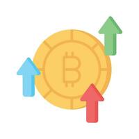 Well designed icon of Bitcoin, cryptocurrency coin vector design