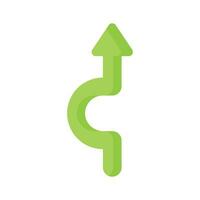 Curved arrow vector design isolated on white background
