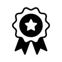 Flat vector of star badge, modern icon of quality badge in editable style