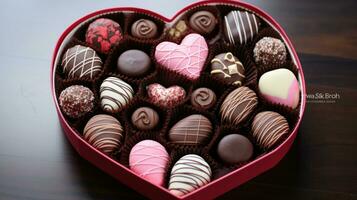 Chocolate box. Sweet treats to indulge in with your sweetheart photo