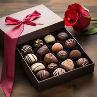 Chocolate box. Sweet treats to indulge in with your sweetheart photo