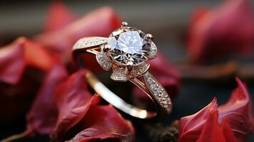 Engagement ring A symbol of commitment and everlasting love photo
