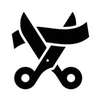 Scissors cutting a paper showing concept icon of paper cutter vector