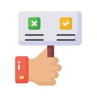 Hand holding feedback banner showing concept icon of feedback in trendy style vector