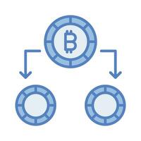 Check this amazing vector of double spending, cryptocurrency collection icon