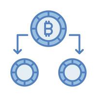 Check this amazing vector of double spending, cryptocurrency collection icon