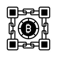 Bitcoin blockchain vector design isolated on white background