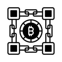 bitcoin blockchain vector diseño aislado en blanco antecedentes