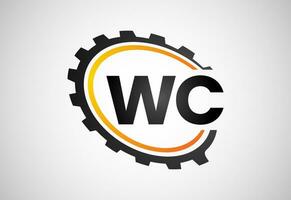 Initial Letter W C Logo Design Vector. Graphic Alphabet Symbol For Corporate Business vector