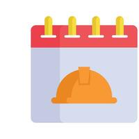 Engineers hat on calendar, labor day calendar concept vector design