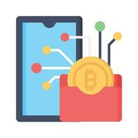 Well designed icon of digital wallet in trendy style vector