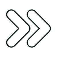 Forward button icon design, fast forward vector, media button vector