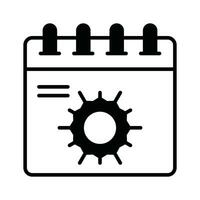 Sun witn calendar depicting concept vector design of summer