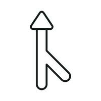 Check this carefully crafted icon of y intersection arrow vector