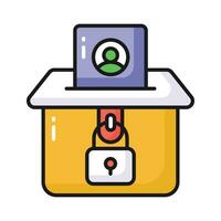 Check this beautifully designed icon of voting in editable style, premium vector
