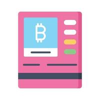 Bitcoin atm machine vector design ready for premium download