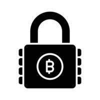 Check this premium icon of bitcoin lock in trendy style vector