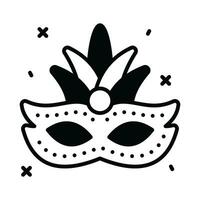 An editable icon of carnival mask in trendy style, A beautiful party prop masquerade vector