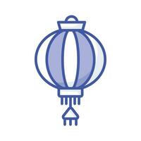 Traditional chinese lantern, chinese paper lantern, decoration accessory, icon of lantern vector